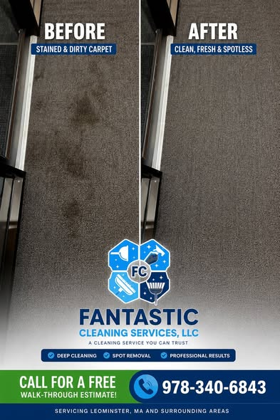 Before and After Carpet Cleaning Results - Fantastic Cleaning Services